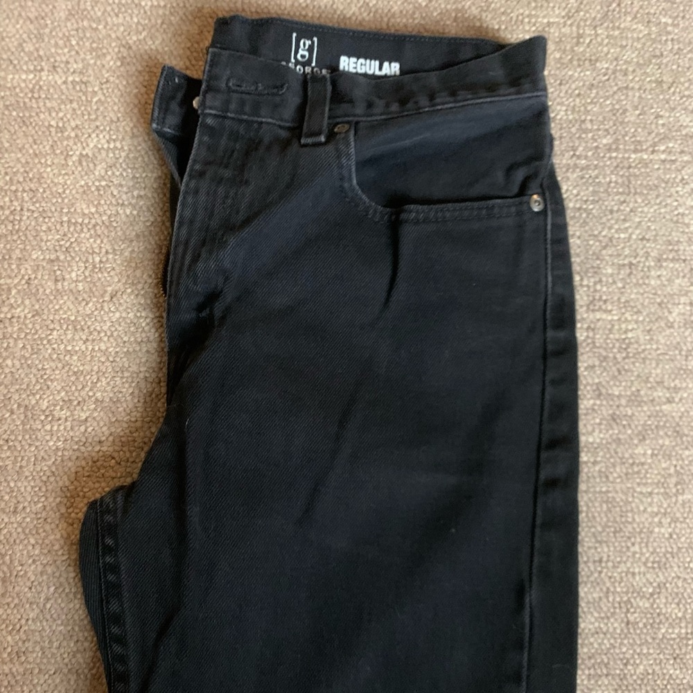 George Black Mens Regular Jeans (Size 32x30)